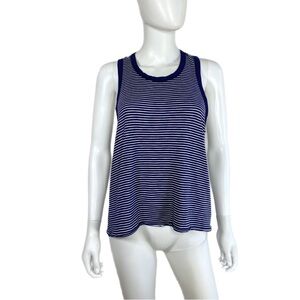 American Eagle aerie Real Soft Navy Blue & White Striped Tank